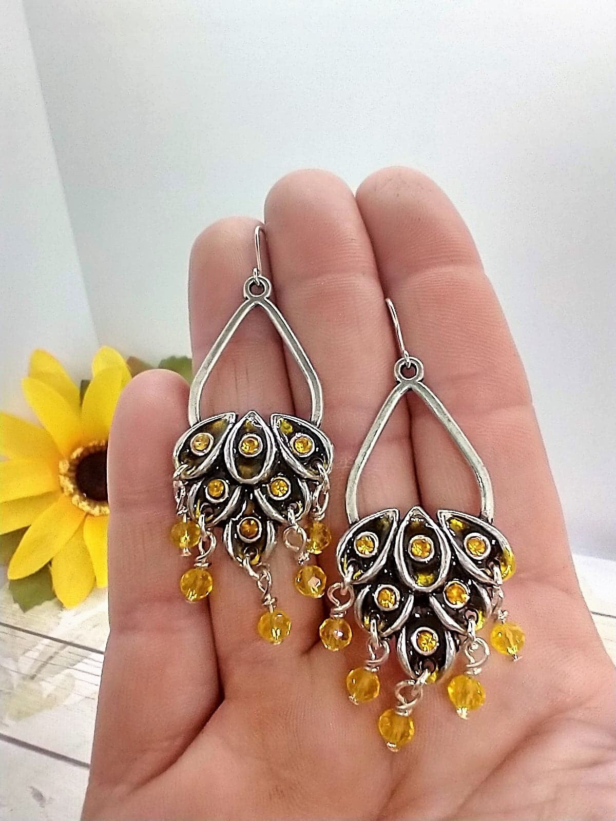 Chandelier Earrings Dangle Earrings Crystal Drop Earrings Statement Jewelry Gift For Her Christmas Gift Stocking Stuffer