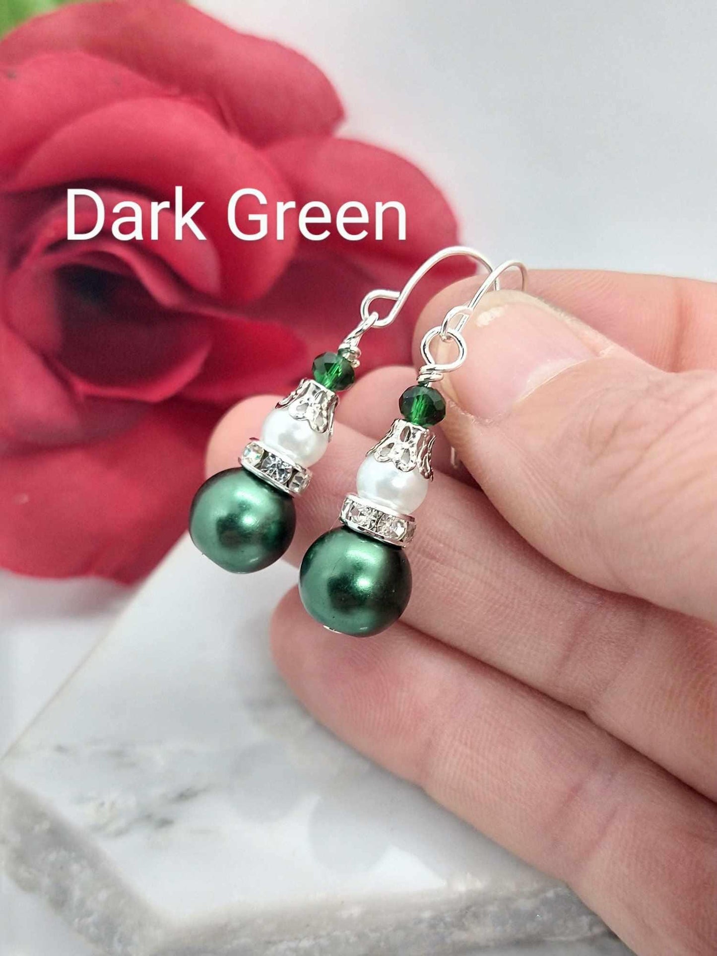 Minimalist Pearl Earrings - Delicate Silver Freshwater Jewels - Bridal Gift for Her Bridesmaid Dangles Gift For Nature Lover