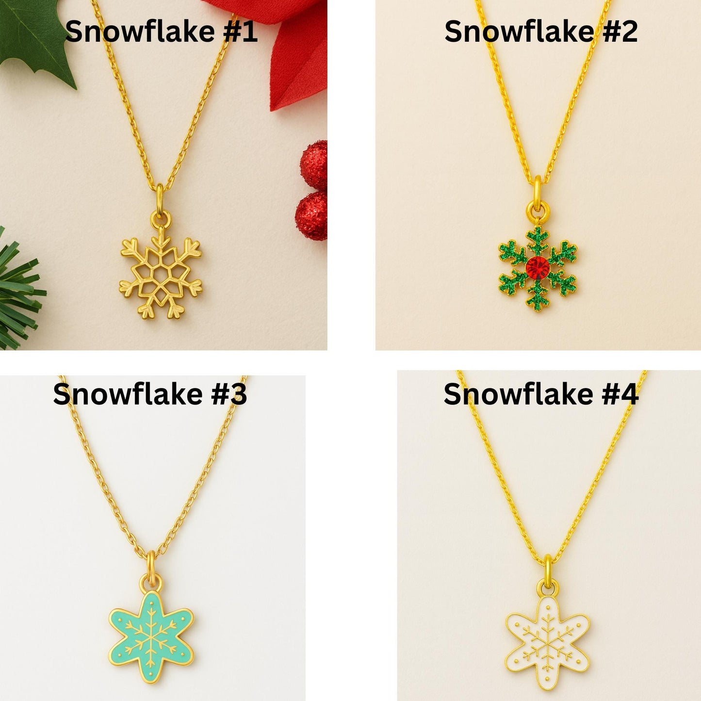 White Snowflake Jewelry Set – Holiday Earrings & Matching Necklace – Elegant Winter Christmas Gift for Women