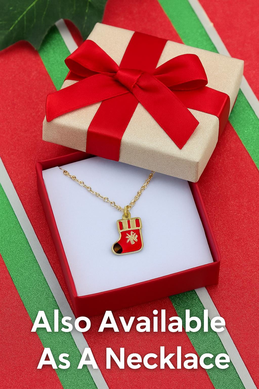 Festive Christmas Mitten Earrings β Red & Gold Holiday Dangle Earrings β Winter Stocking Stuffer Jewelry β Cute Gift for Women