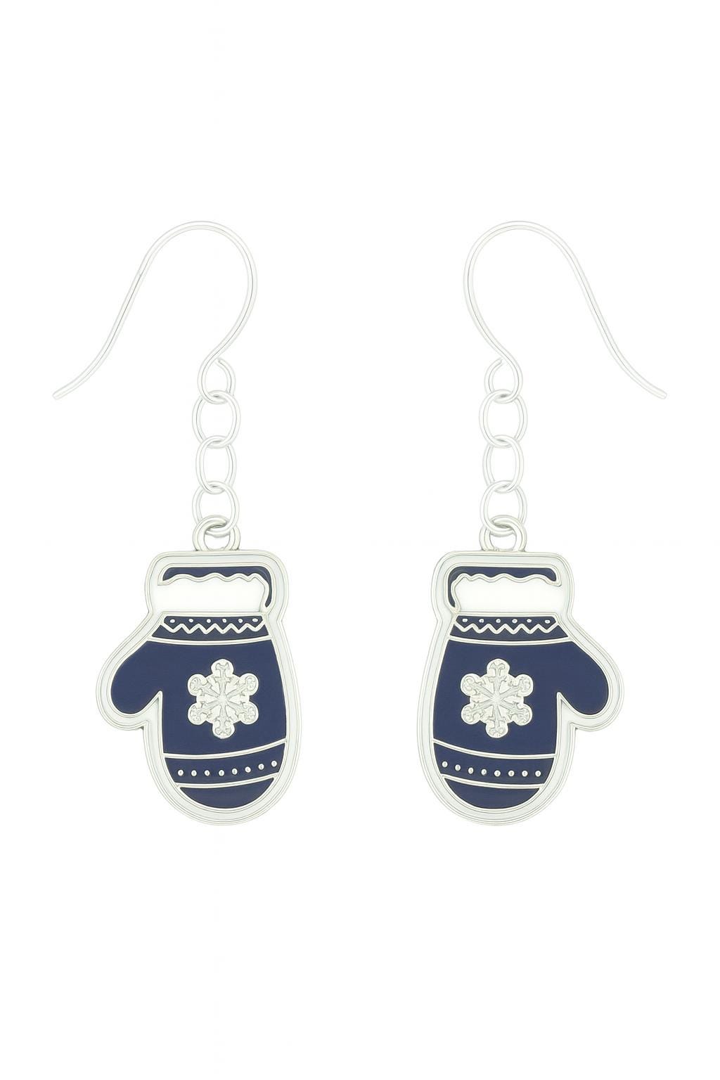 Blue Mitten Earrings | Winter Snowflake Jewelry | Holiday Gift for Her | Cozy Christmas Earrings | Cute Winter Accessory in Gift Bag