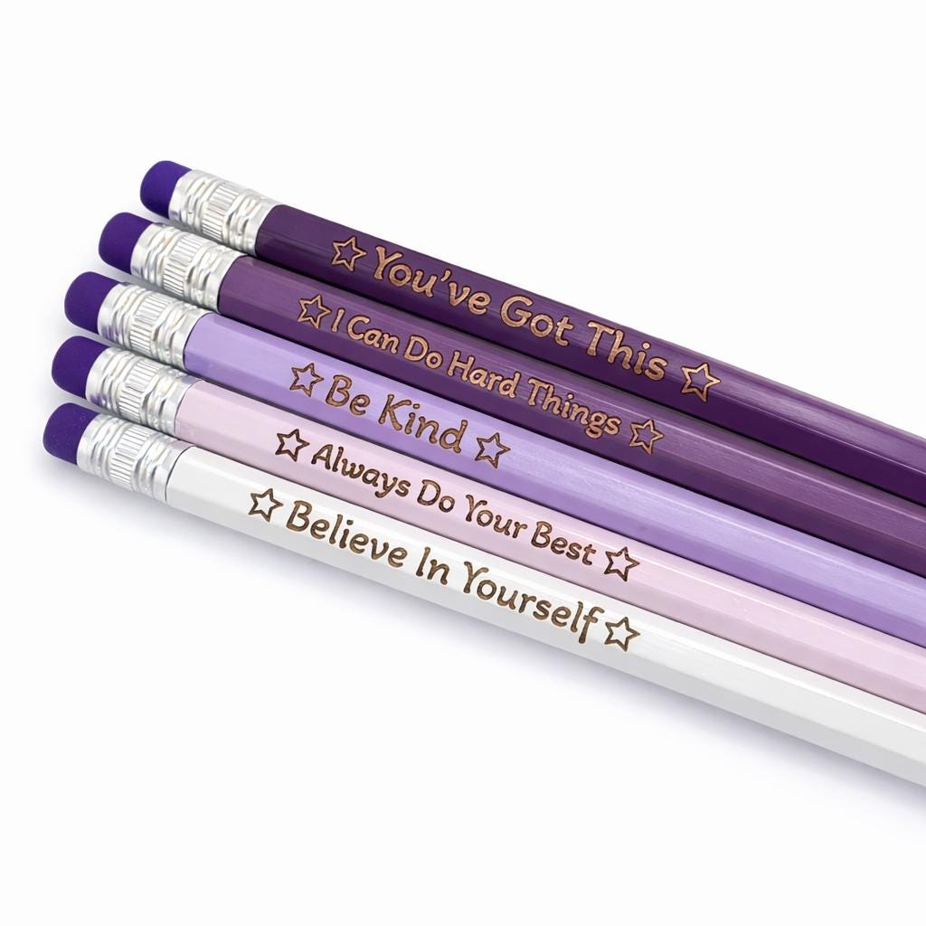 Encouragement Gift for Kids Positive Affirmation Pencils Motivational Gift for Daughter Student Confidence Gift Back to School Gift