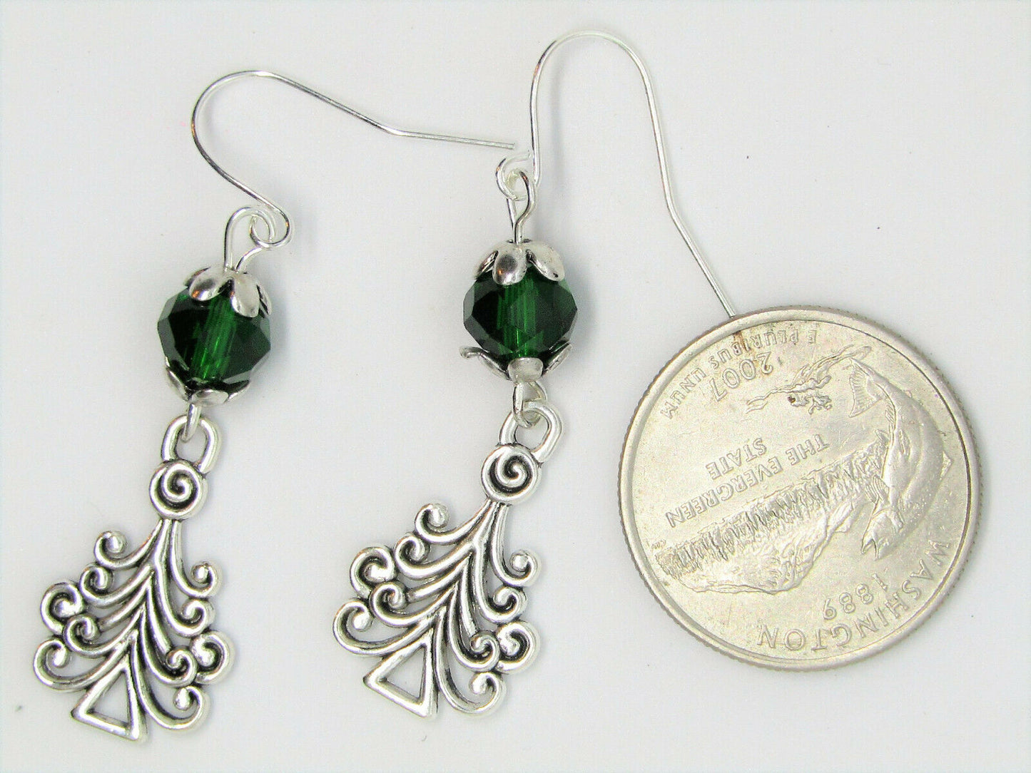 Christmas Tree Drop Earrings