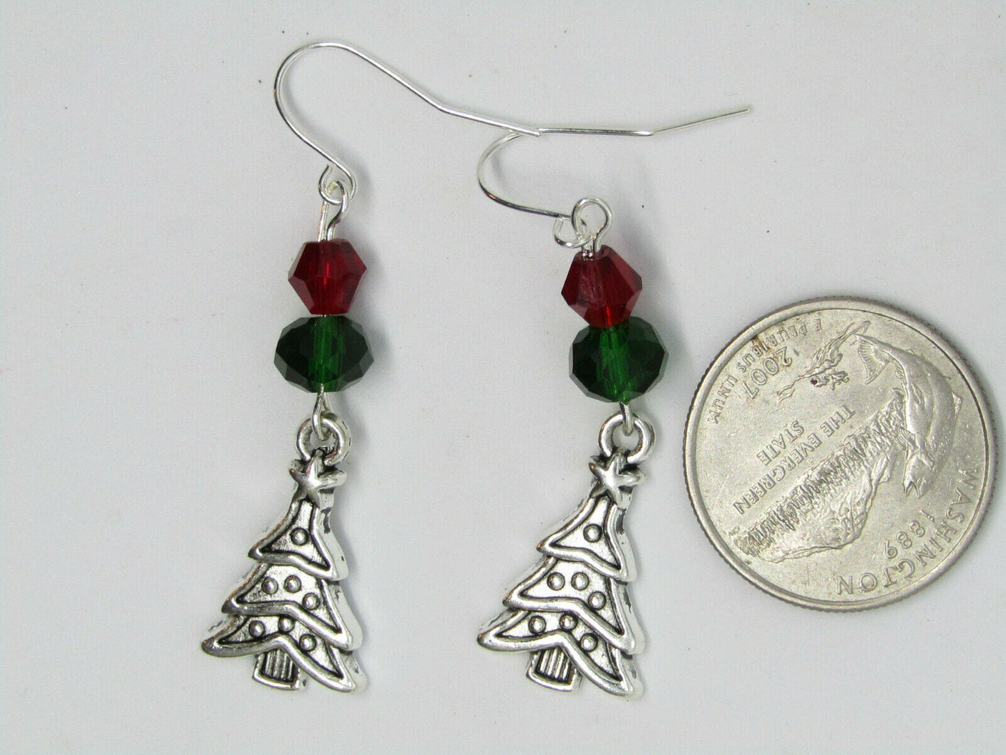 Christmas Tree Leverback Earrings