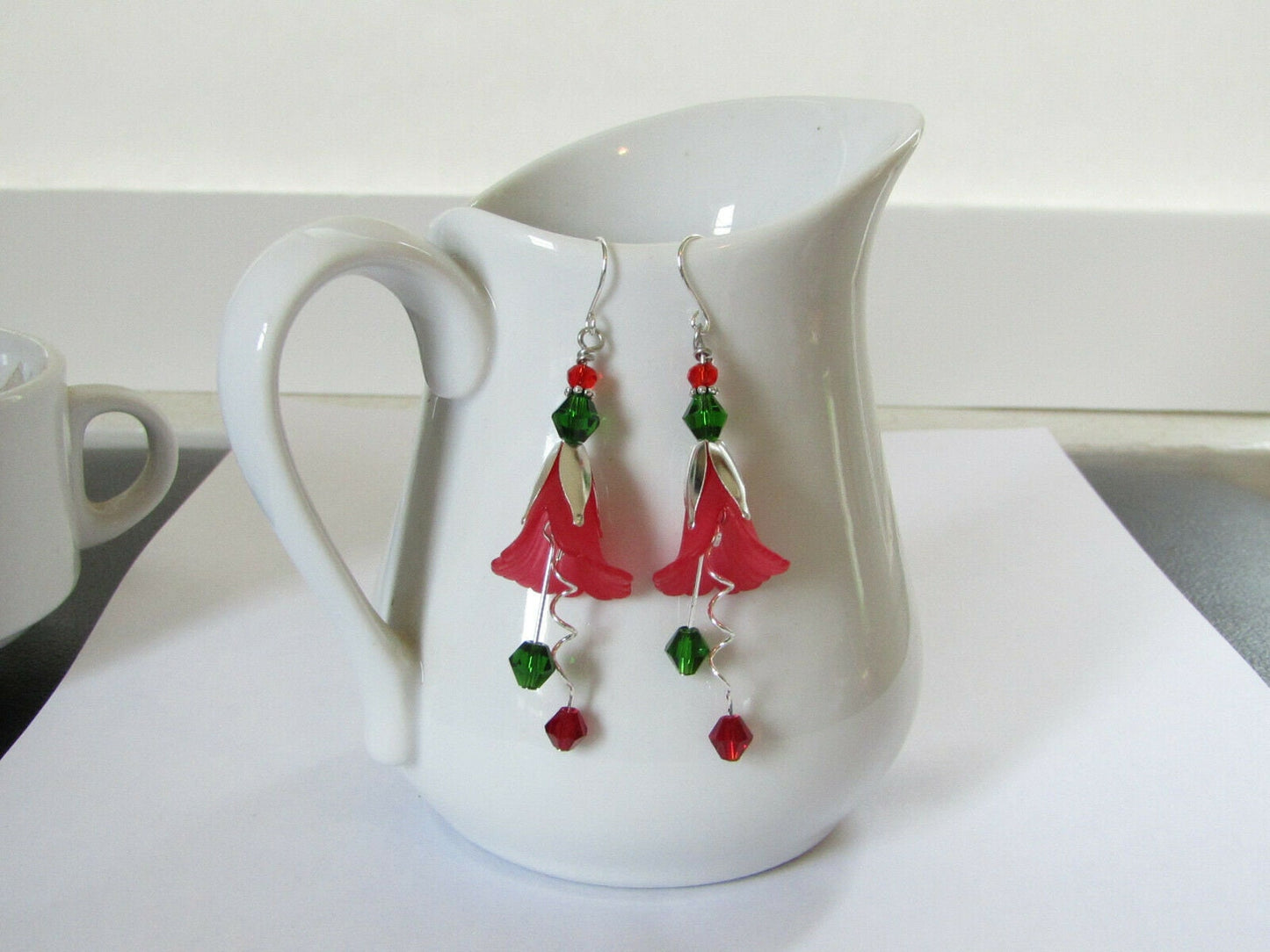 Flower Earrings, Ladies Spring Floral Dangles, Gift For Her, Jewelry For Mom