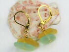 Sea Glass Dangle Earrings: Handmade 14k Gold Leverback Jewelry