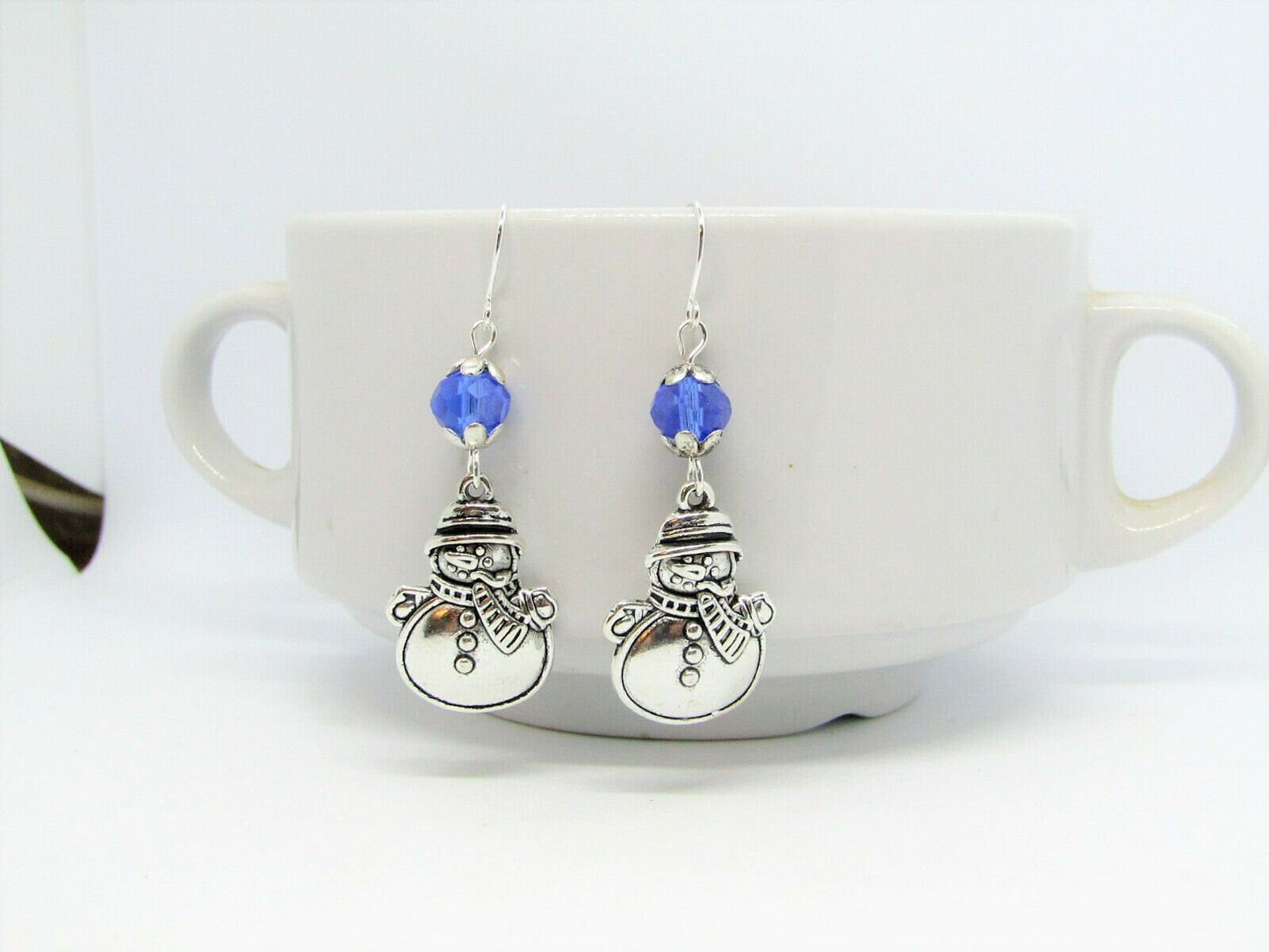 Snowman Charm Earrings Christmas Earrings Holiday Fashion Frosty The Snowman Stocking Stuffer Christmas Gift Gift For Her