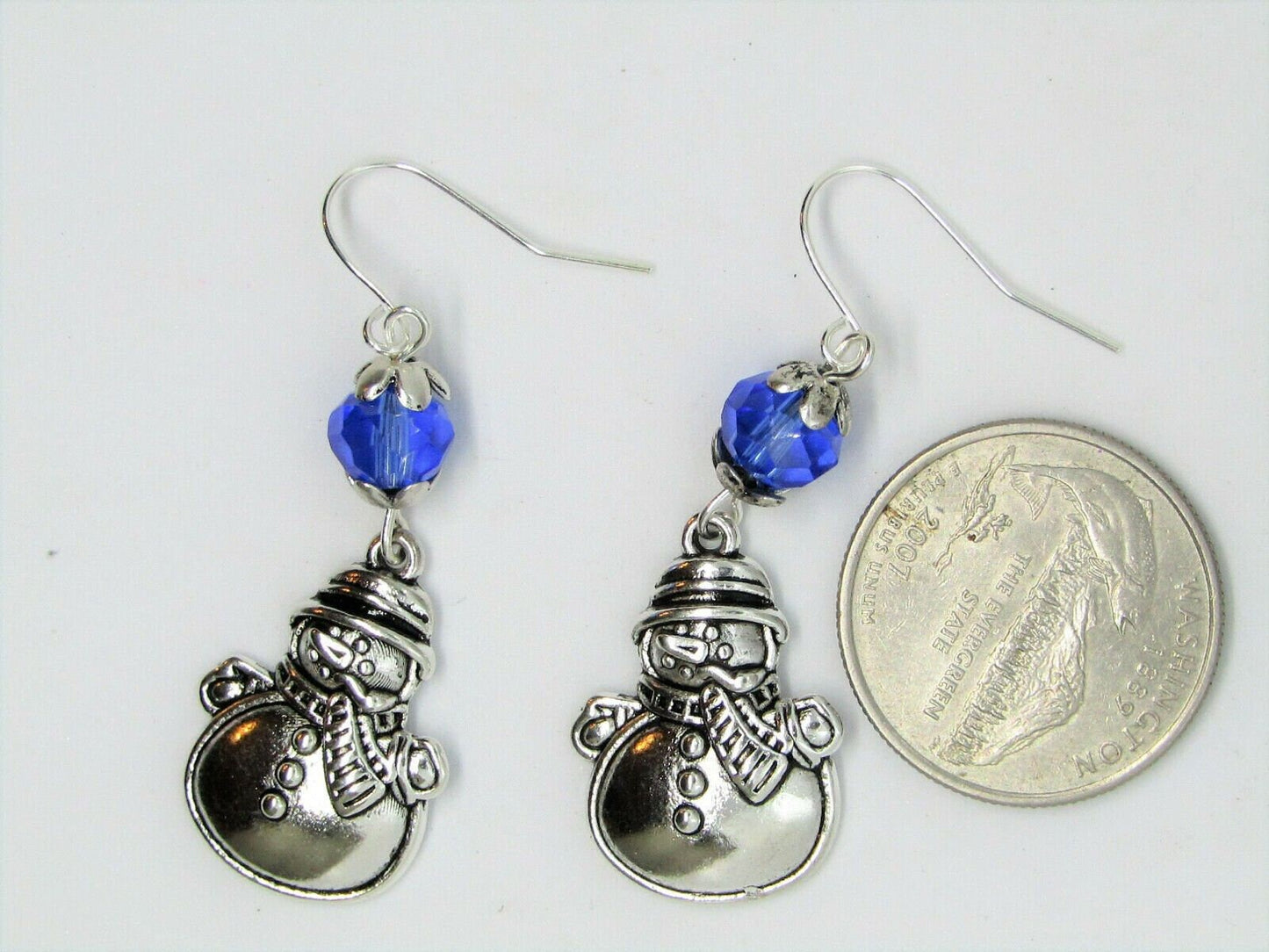 Snowman Charm Earrings Christmas Earrings Holiday Fashion Frosty The Snowman Stocking Stuffer Christmas Gift Gift For Her