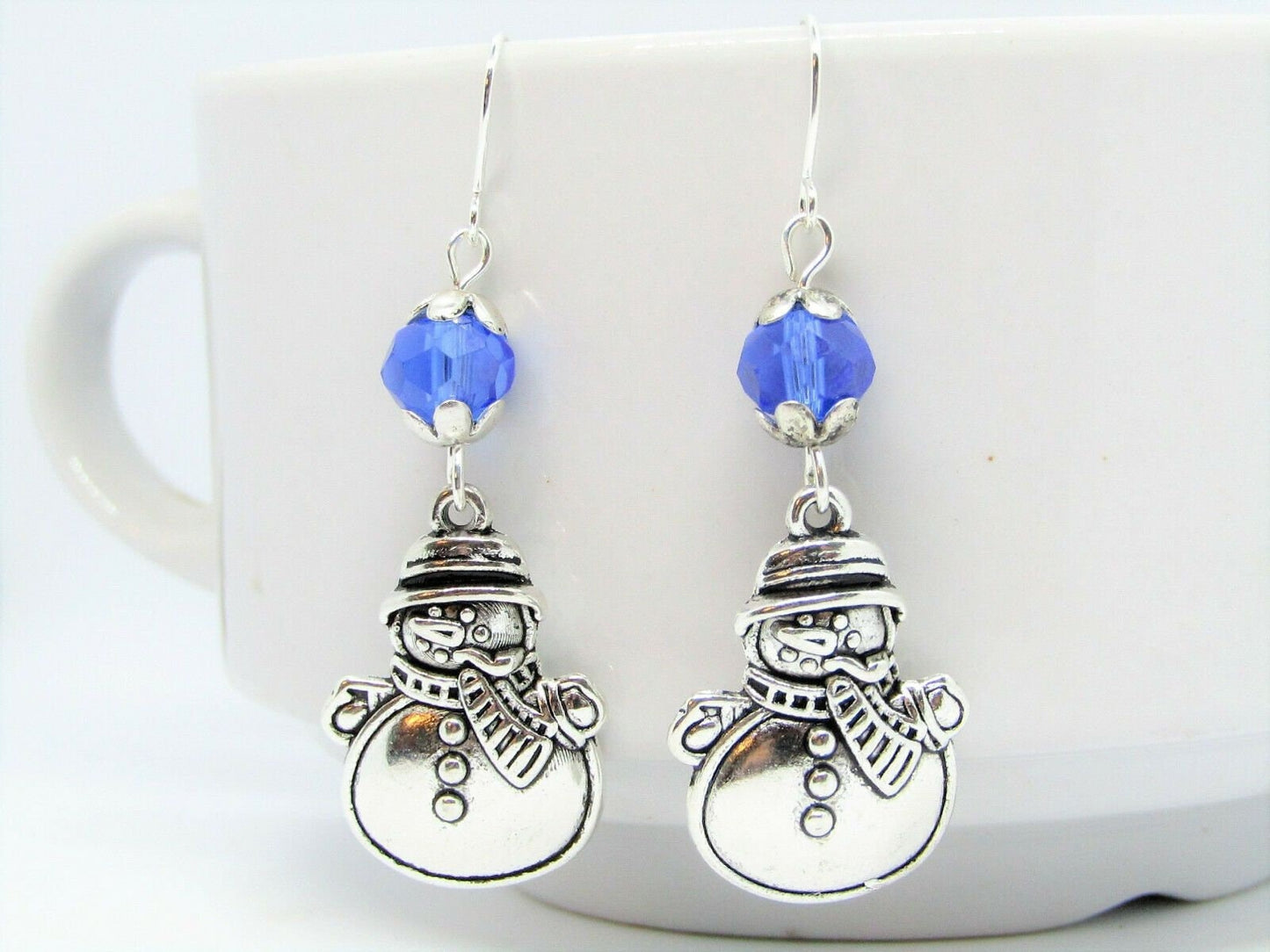 Snowman Charm Earrings Christmas Earrings Holiday Fashion Frosty The Snowman Stocking Stuffer Christmas Gift Gift For Her