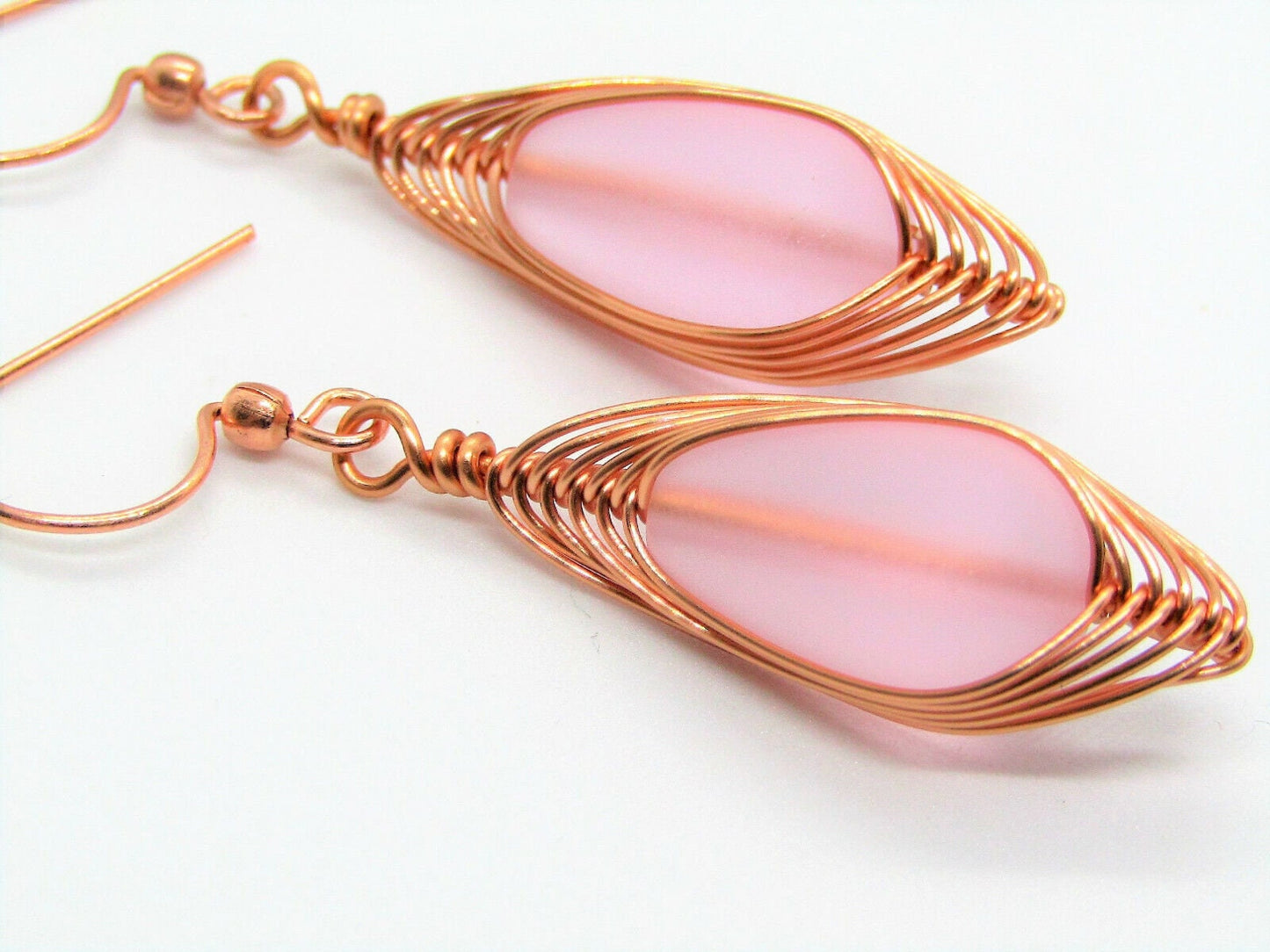 Frosted Teardrop Earrings Sea Glass Dangle Earrings Gift For Beach Lover Bridal Earrings Gift For Her Beach Wedding
