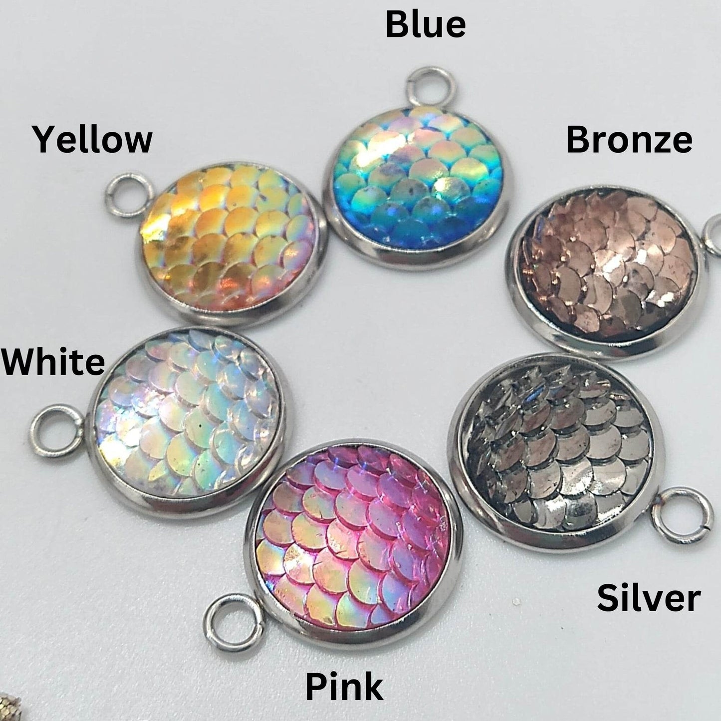 Mermaid Scale Earrings: Sterling Silver Boho Dangle Earrings