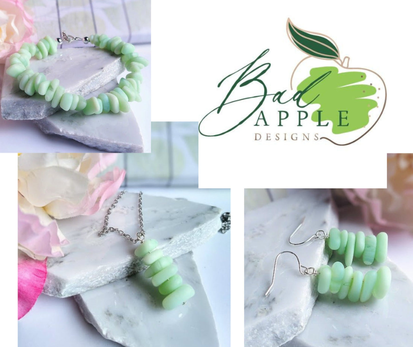 Mint Sea Glass Dangle Earrings | Coastal Jewelry