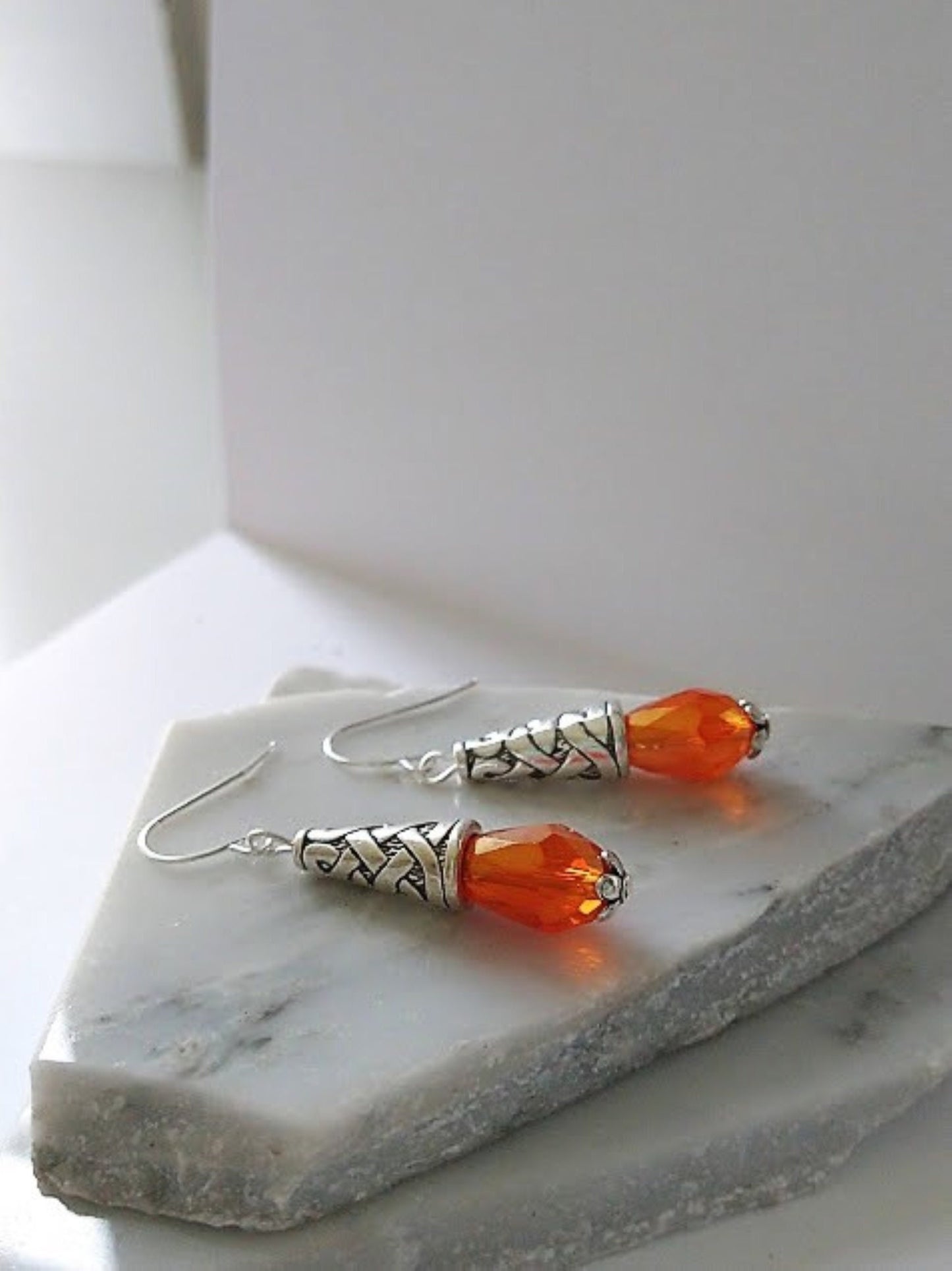 Autumn Sea Glass Dangle Earrings • Fall Everyday Jewelry • Boho Chic Minimalist Earrings • Coastal Beach Style Gifts for Her