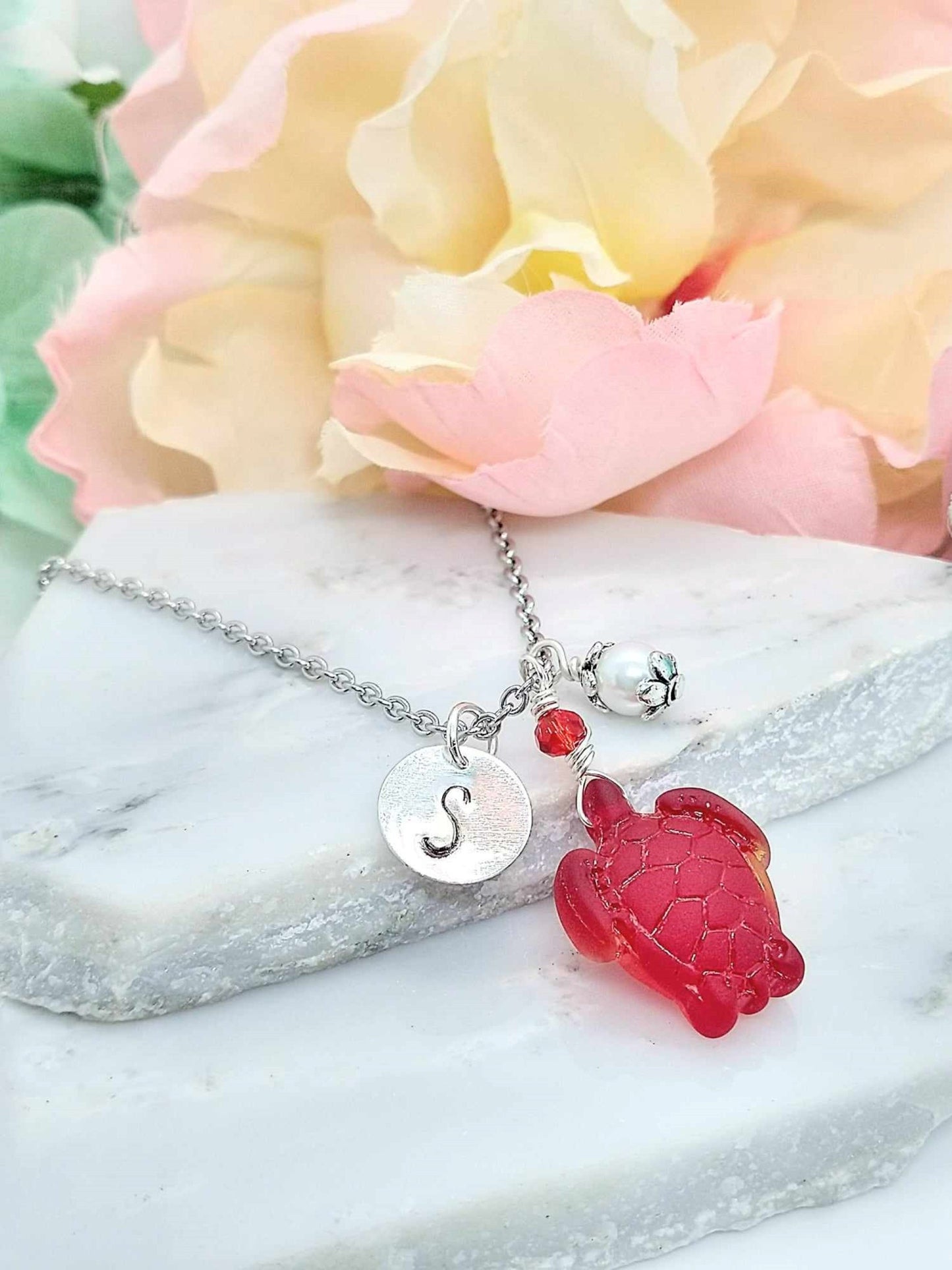 Sterling Silver Sea Turtle Necklace: Coastal Charm Jewelry