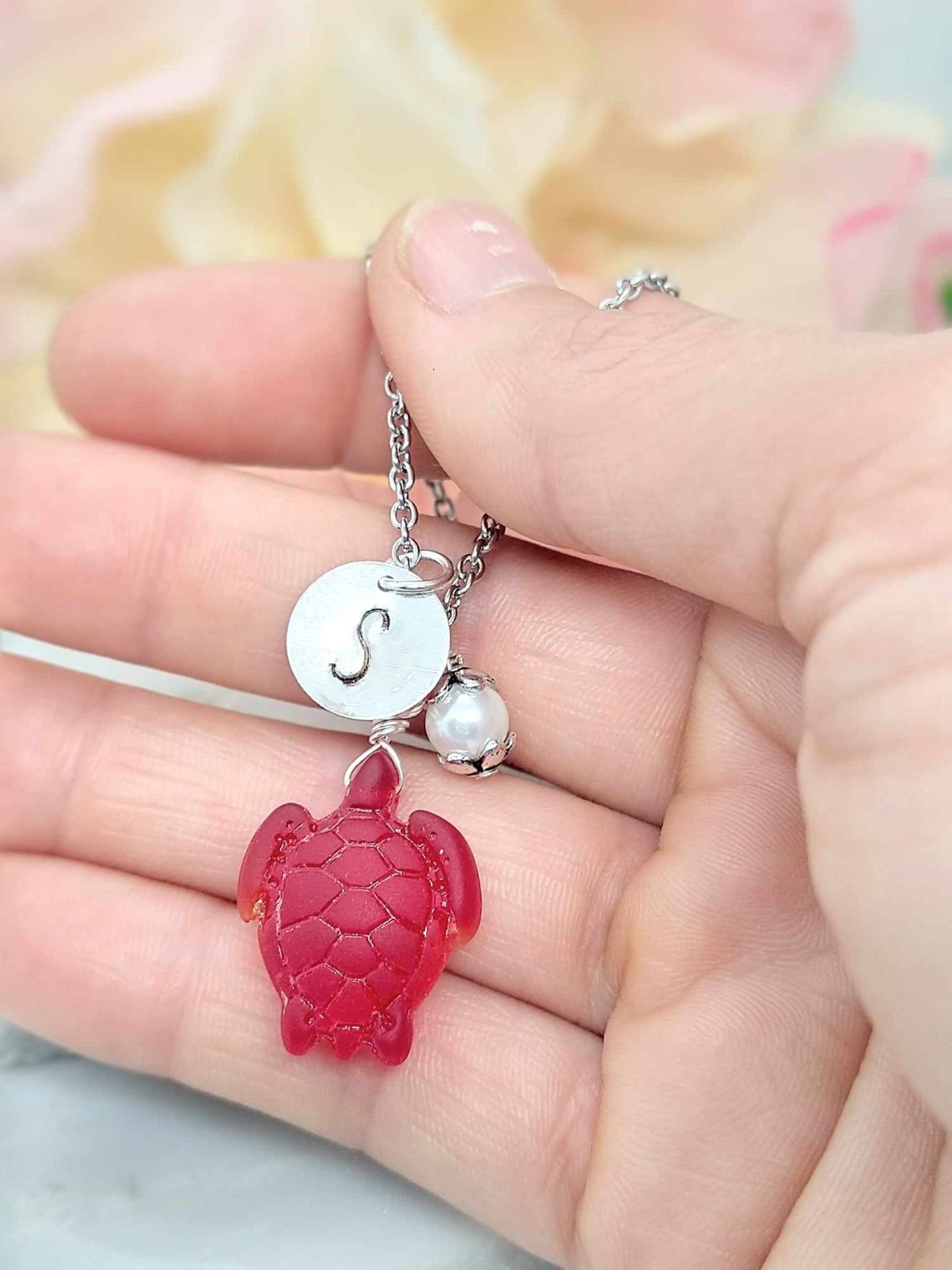 Sterling Silver Sea Turtle Necklace: Coastal Charm Jewelry