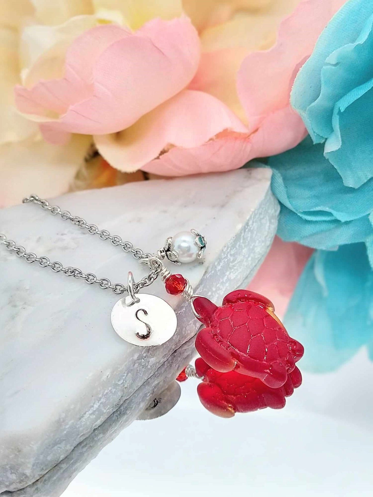 Sterling Silver Sea Turtle Necklace: Coastal Charm Jewelry