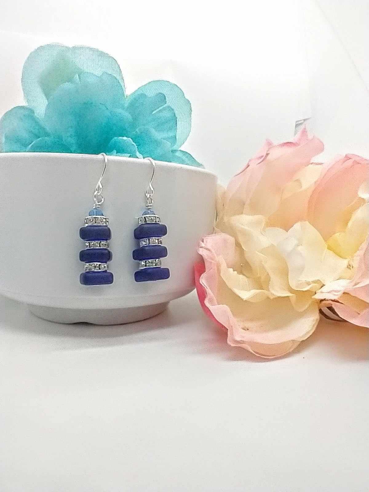 Sea Glass Earrings Beachy Earrings Gift For Her Minimalist Earrings New Mom Gift Ocean Inspired Jewelry Boho Earrings