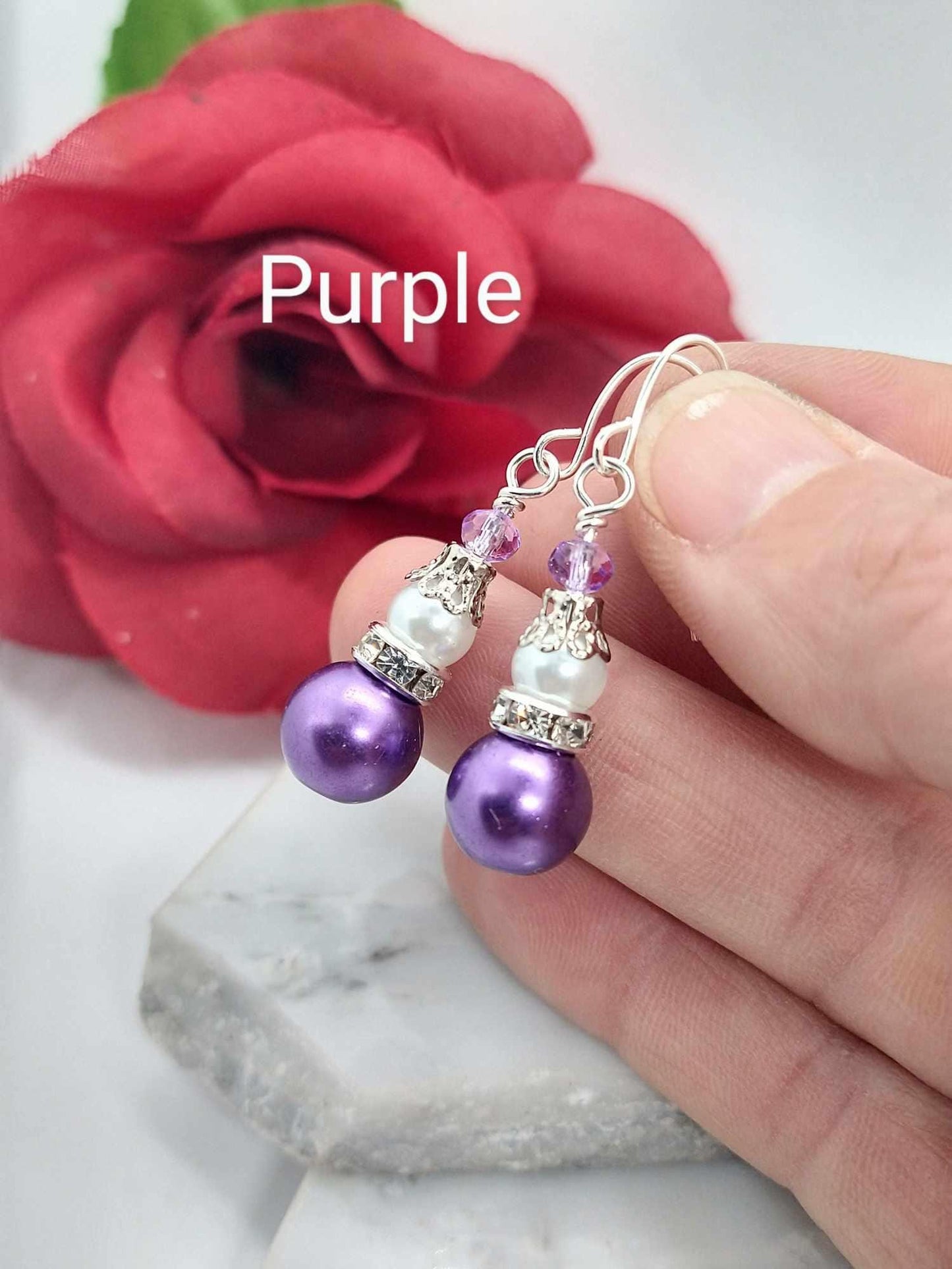 Minimalist Pearl Earrings - Delicate Silver Freshwater Jewels - Bridal Gift for Her Bridesmaid Dangles Gift For Nature Lover