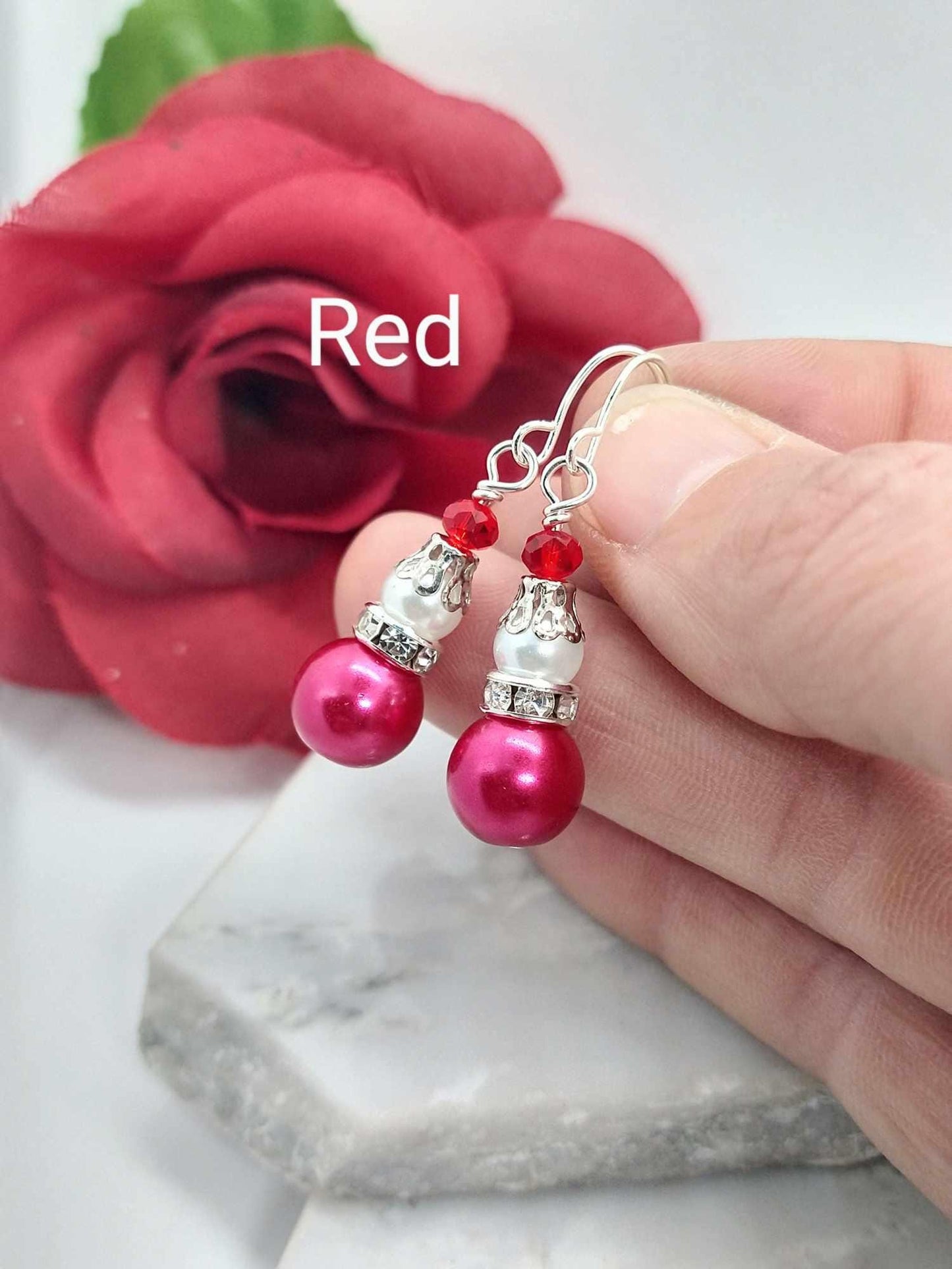 Minimalist Pearl Earrings - Delicate Silver Freshwater Jewels - Bridal Gift for Her Bridesmaid Dangles Gift For Nature Lover