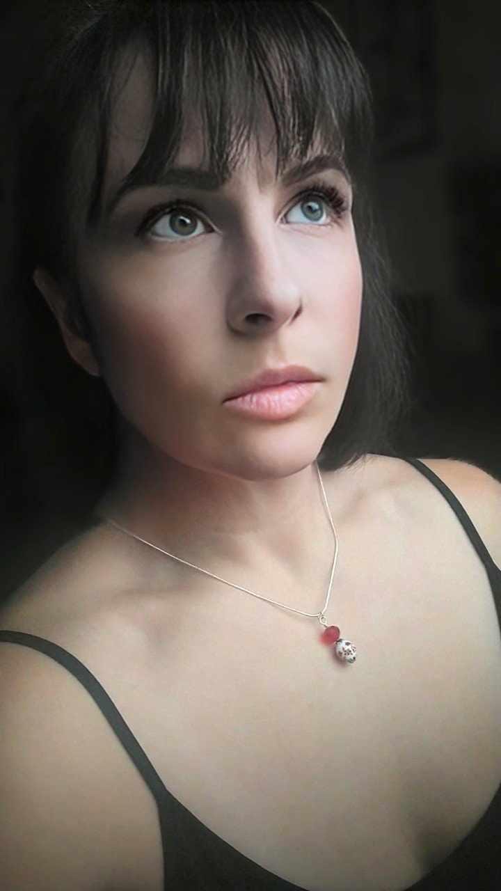 Floral Garnet Necklace Birthstone Pendant Gift For Her Birthday Gift Ruby Jewelry Handmade Floral Necklace Minimalist