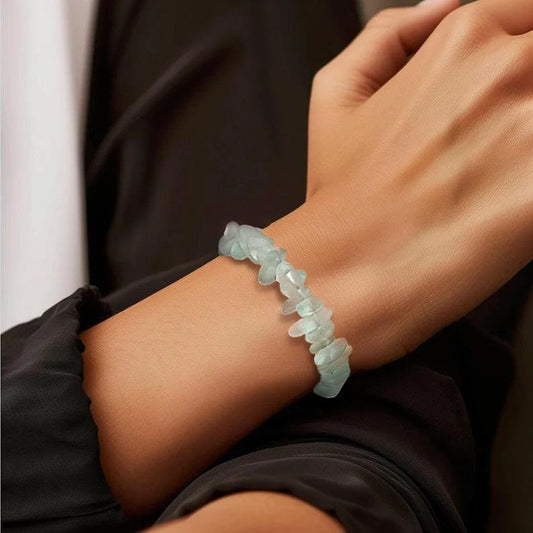 Aqua Blue Sea Glass Beach Strand Silver Bracelet Beach Lover's Gift Beach Wedding Gift For Her Minimalist Bracelet Bad Apple Designs Bridal