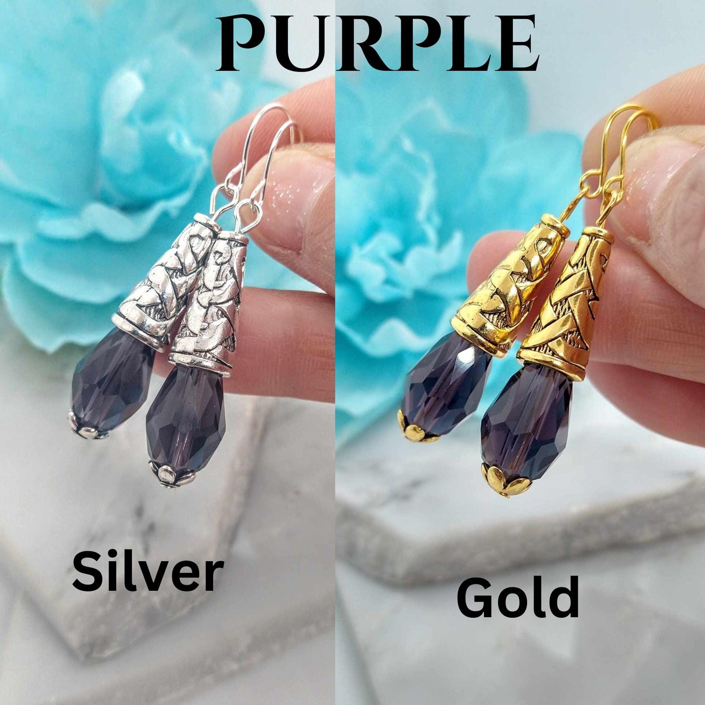 Sterling Silver Crystal Teardrop Dangle Earrings: Elegant Bridal Jewelry