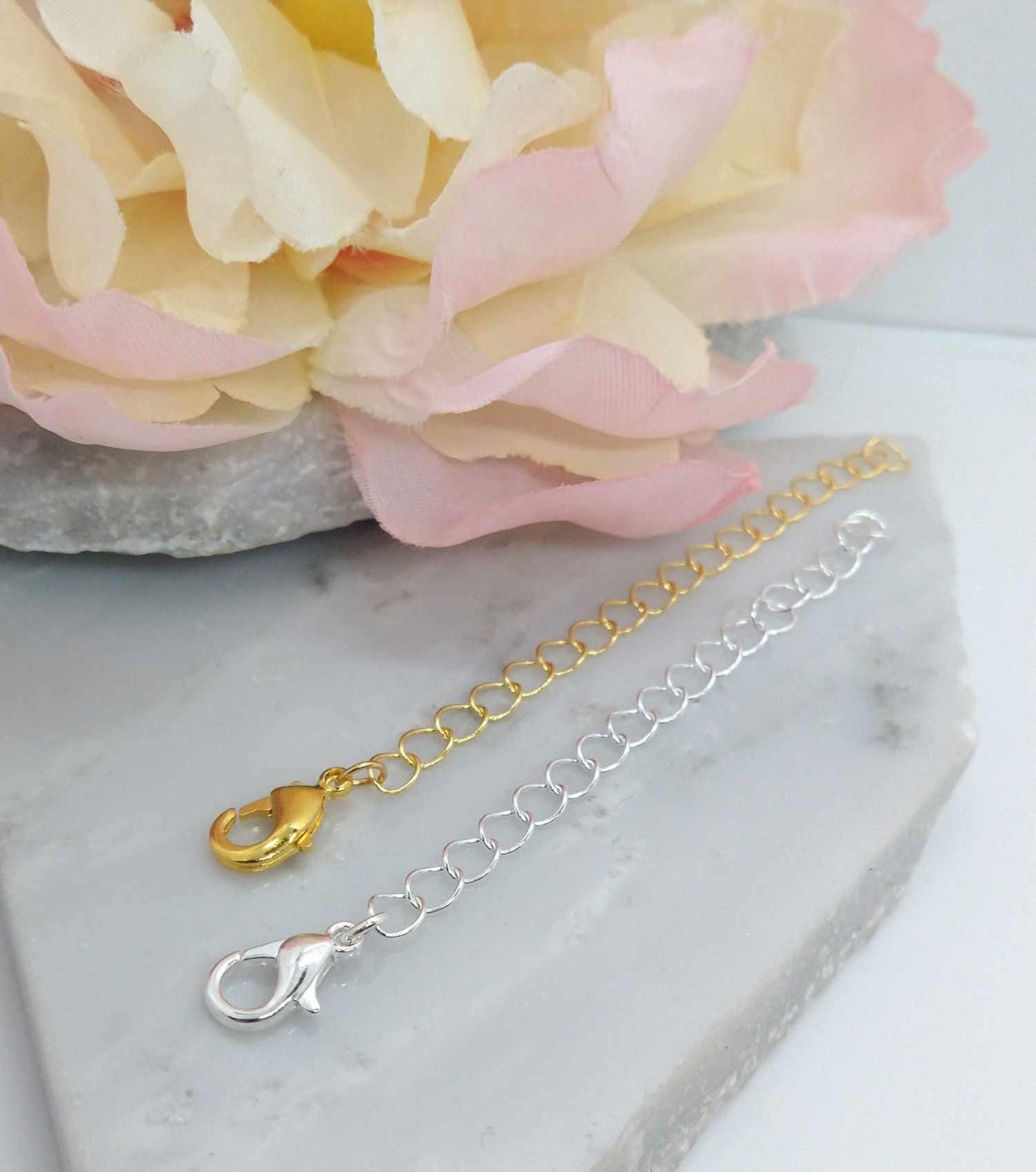 3 Inch Adjustable Chain Extender: Gold or Silver Finish