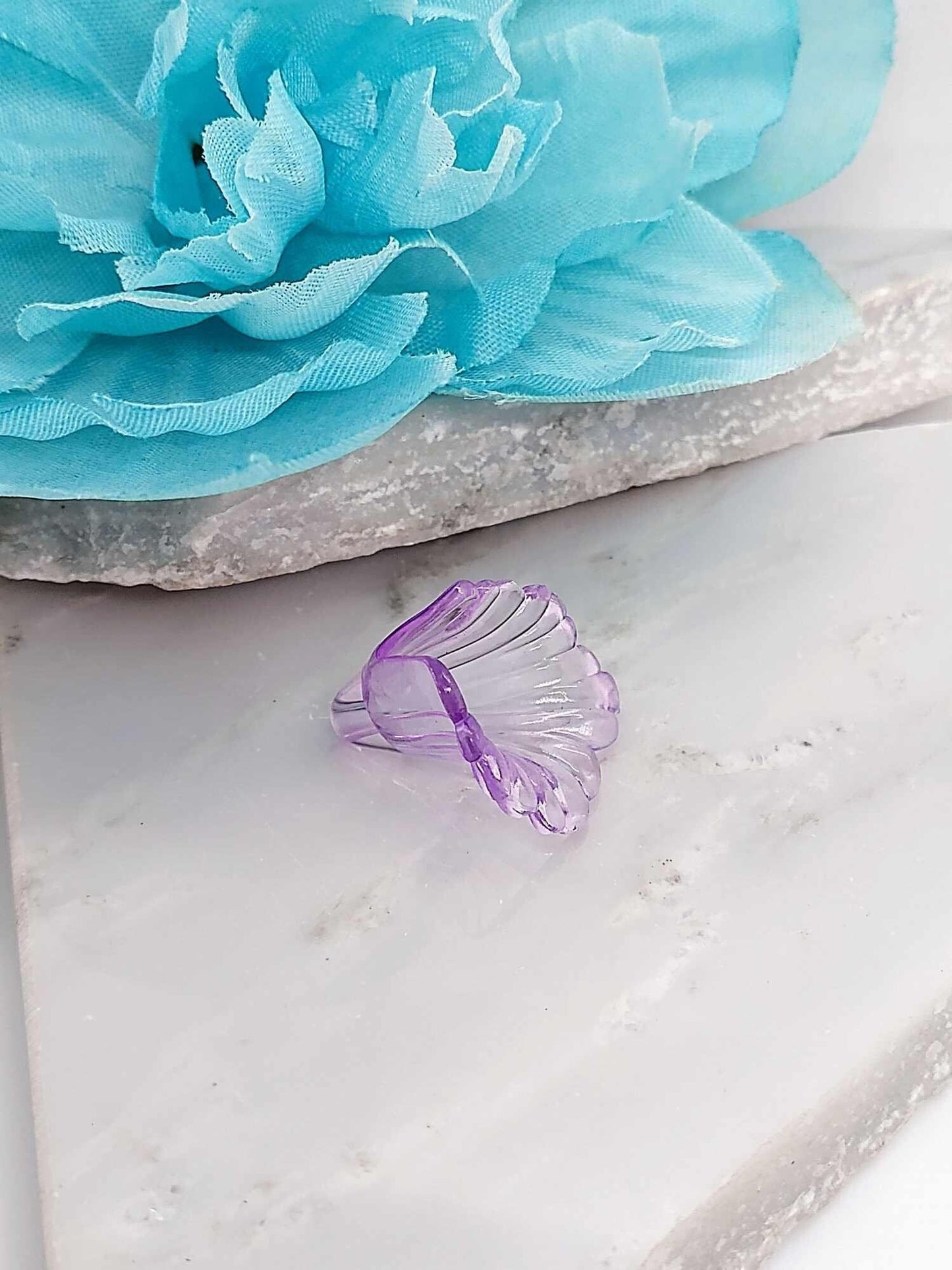 Transparent Purple Acrylic Flower Beads: Jewelry Making Supplies (20mm, 10 Piece)
