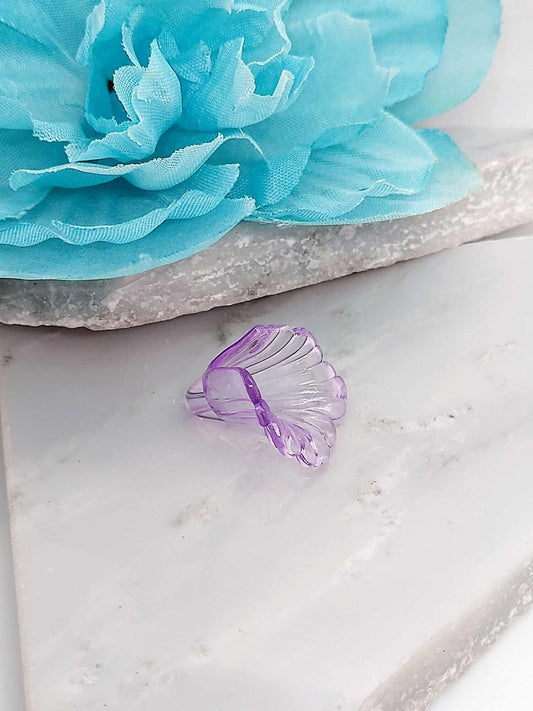 Transparent Purple Acrylic Flower Beads: Jewelry Making Supplies (20mm, 10 Piece)
