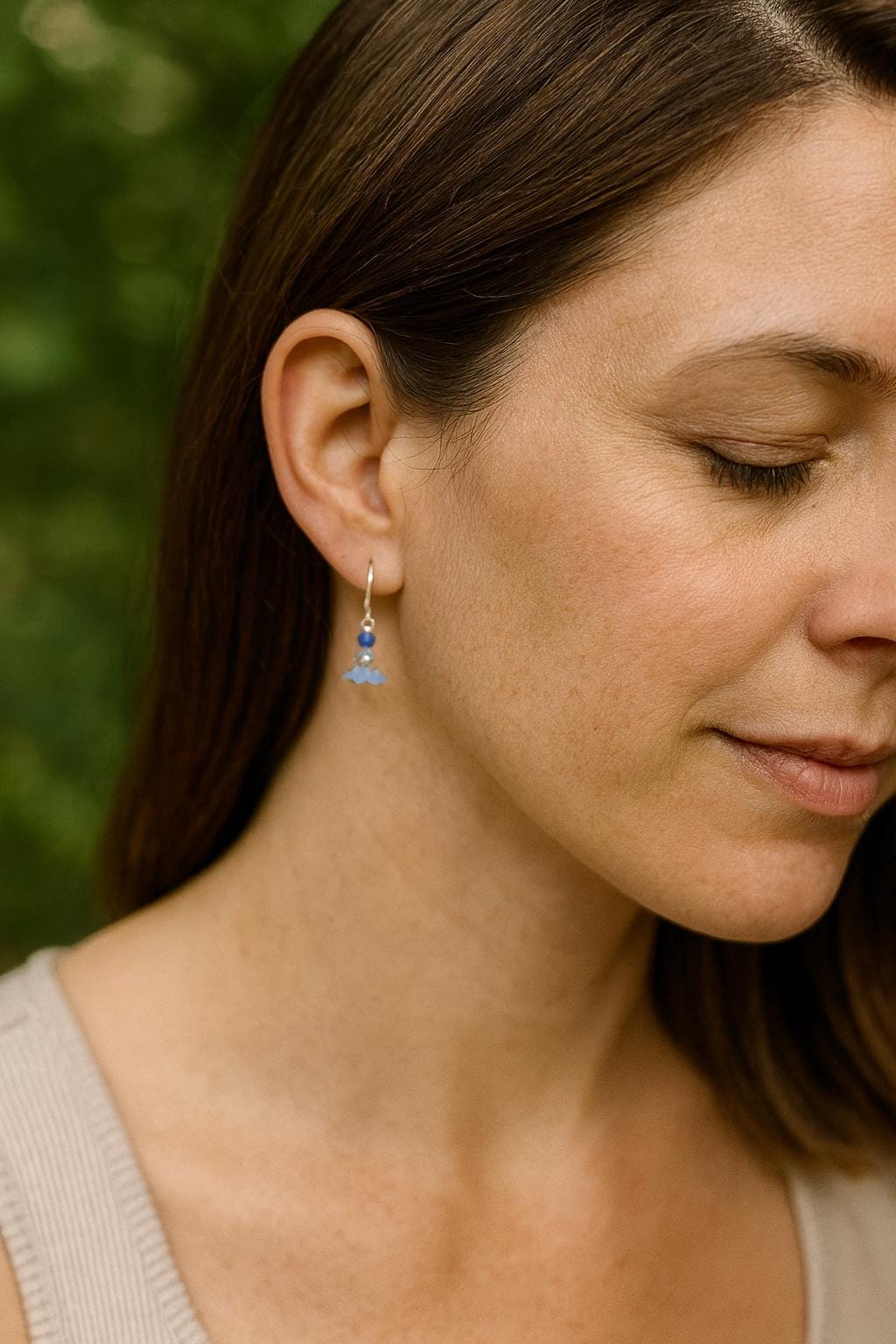 Hot Pink Bell Flower Earrings: Handmade Silver Drop Jewelry