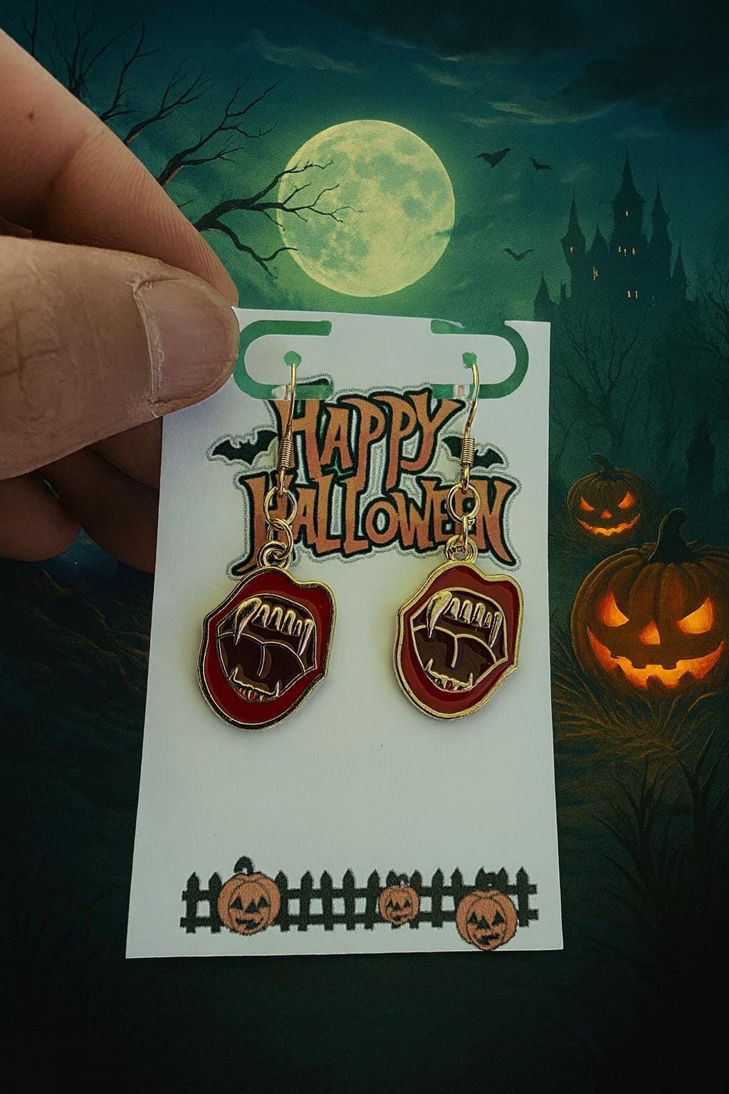 Red Witch Hat Halloween Earrings • Spooky Dangle Earrings • Festive Costume Jewelry • Witchy Fall Accessories • Pumpkin Party Earrings