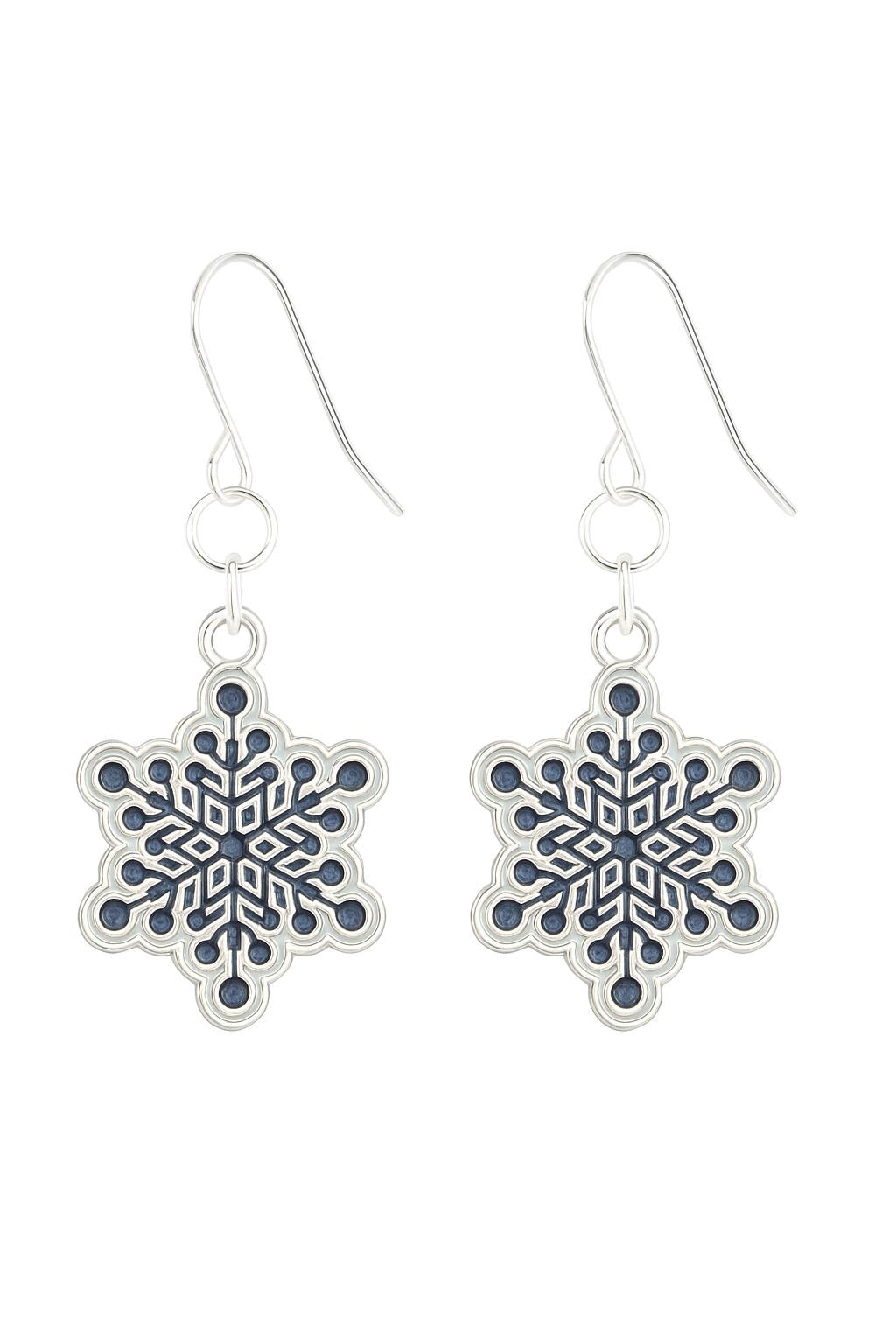 Cute Snowflake Earrings | Winter Drop Earrings | Holiday Gift for Her | Christmas Jewelry | Seasonal Earrings | Frosty Snowflake Charm
