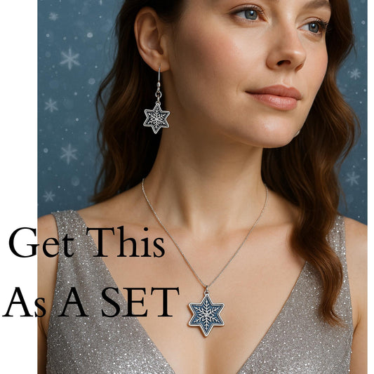 Cute Snowflake Earrings | Winter Drop Earrings | Holiday Gift for Her | Christmas Jewelry | Seasonal Earrings | Frosty Snowflake Charm