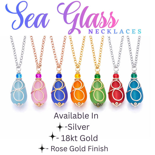 Sea Glass Bridesmaid Necklace | Custom Bridal Party Jewelry