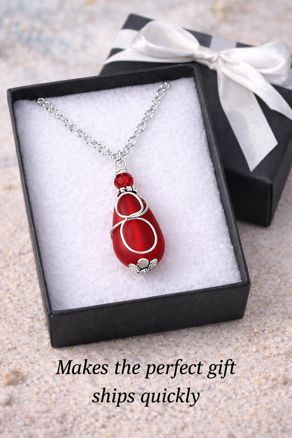 Sea Glass Bridesmaid Necklace | Custom Bridal Party Jewelry