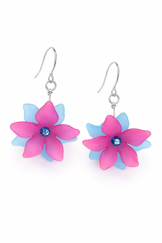 Girls Birthday Earrings – Colorful Flower Dangle Earrings for Girls, Cute Lightweight Earrings, Birthday Gift for Daughter or Granddaughter