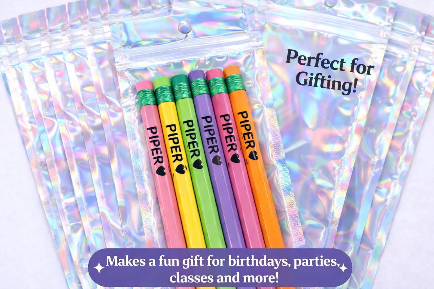 Personalized Blue Pencils Set of 6 | Custom Name Pencils | Teacher Gift | Back to School Supplies | Kids Gift | Stocking Stuffer