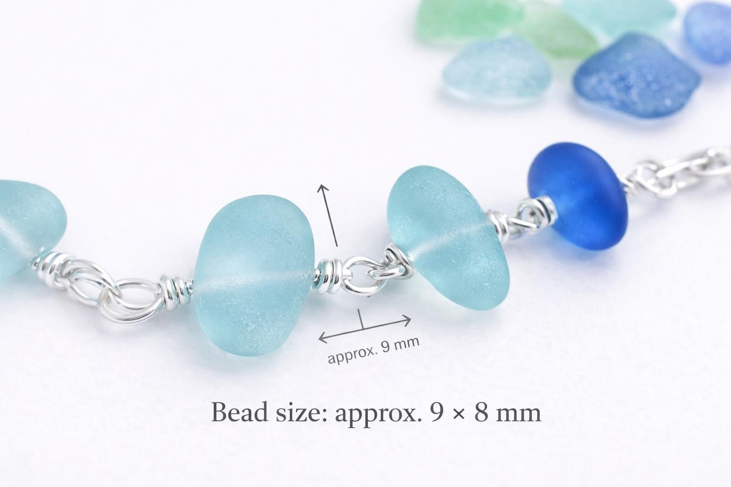 Dainty Blue Bracelet• Lightweight Everyday Jewelry • Women's Birthday Gift