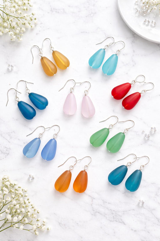 Lightweight Teardrop Earrings, Simple Silver Dangle Earrings, Hypoallergenic Everyday Drop Earrings, Minimalist Jewelry Gift for Her
