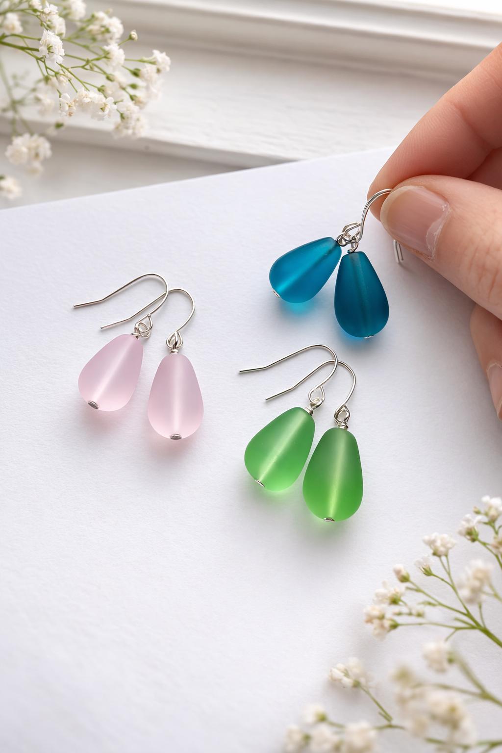Lightweight Teardrop Earrings, Simple Silver Dangle Earrings, Hypoallergenic Everyday Drop Earrings, Minimalist Jewelry Gift for Her