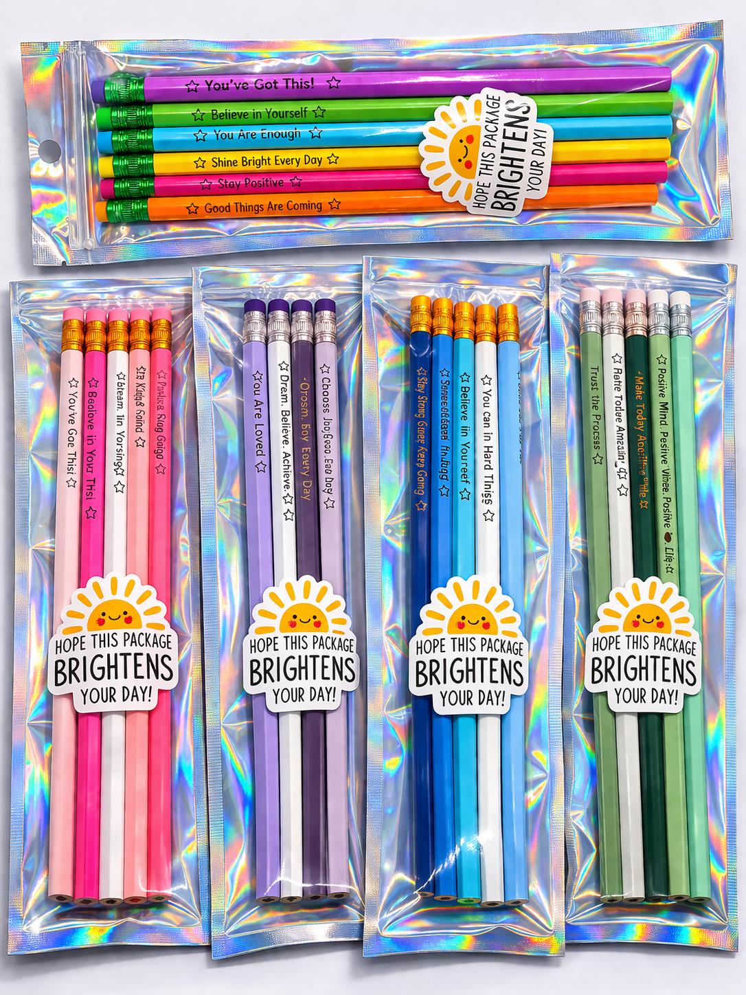 Engraved Motivational Pencils: Positive Affirmation School Supplies for Students