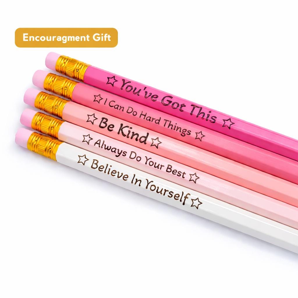 Encouragement Gift for Kids Positive Affirmation Pencils Motivational Gift for Daughter Student Confidence Gift Back to School Gift