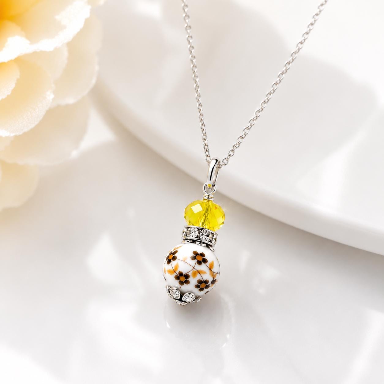 Floral Jewelry Set, Gift for Mom, Matching Necklace Earrings Bracelet Set, Garden Inspired Jewelry, Birthday Gift for Her, Floral Gift