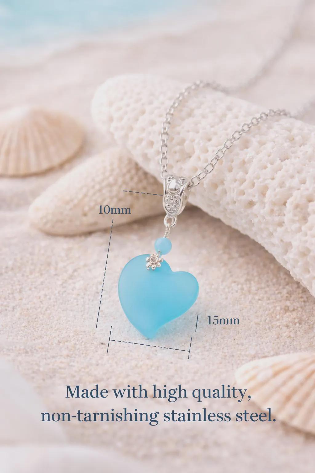 Something Blue Necklace for Bride, Blue Heart Necklace, Wedding Jewelry, Bridal Gift, Bride Gift from Mom, Wedding Day Jewelry