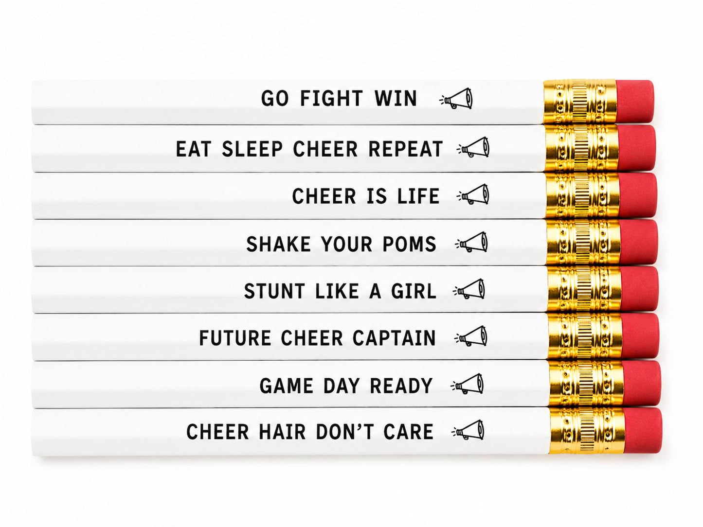 Cheer Pencil Set | Engraved Cheerleader Gift | Cheer Team Gift | Cheerleading Pencils | Coach Gift | Team Party Favor | End of Season Gift