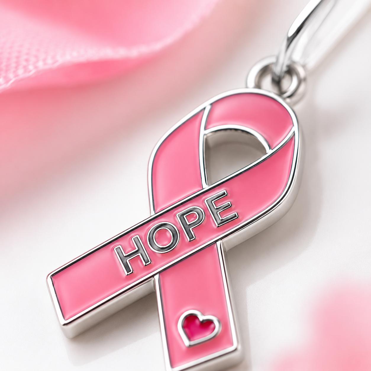Breast Cancer Awareness Jewelry Set, Pink Ribbon Necklace and Earrings, Hope Jewelry, Survivor Gift, Cancer Warrior Gift, October Awareness