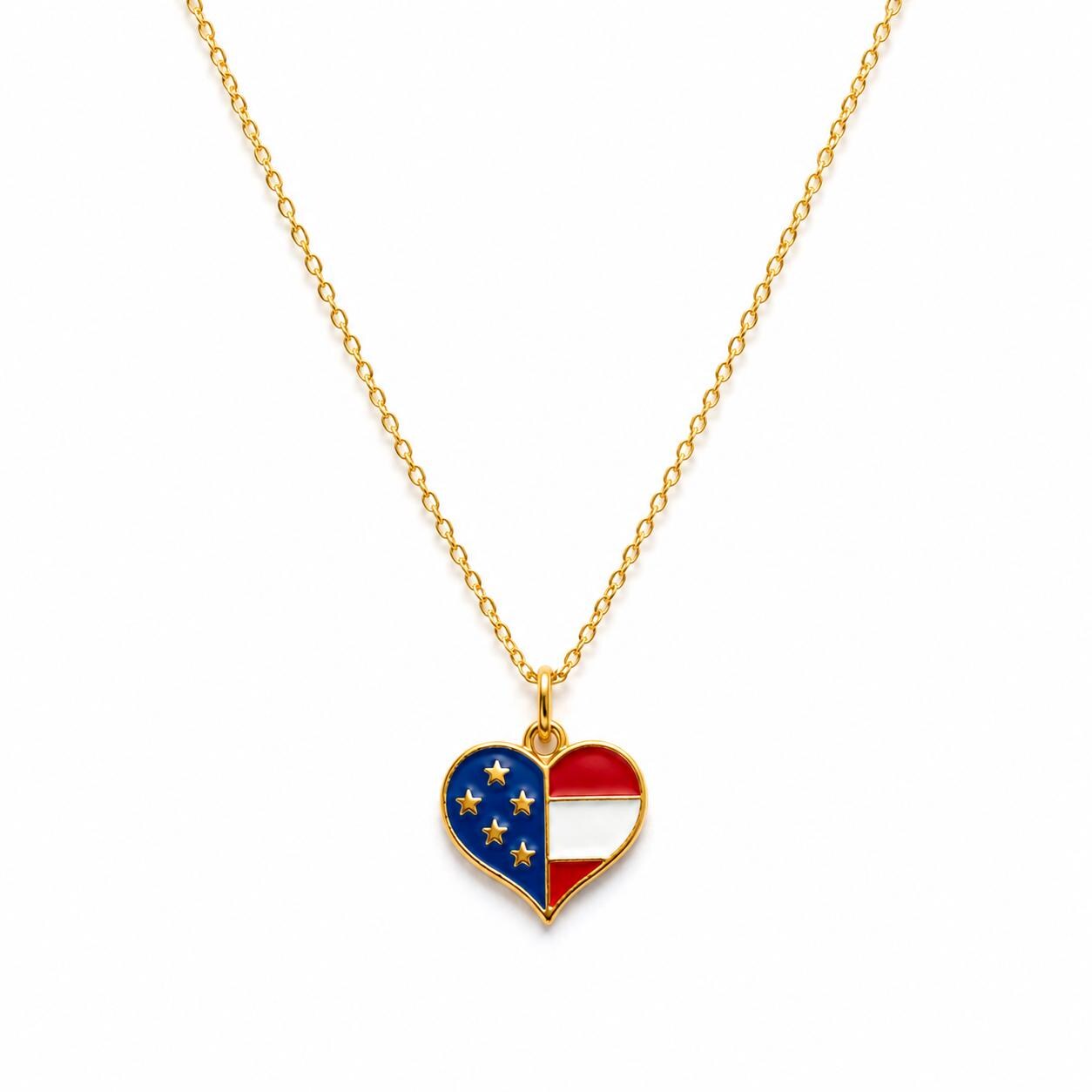 Patriotic Heart Earrings, American Flag Heart Jewelry, Red White Blue Earrings, Americana Gift for Women, USA Pride Accessories