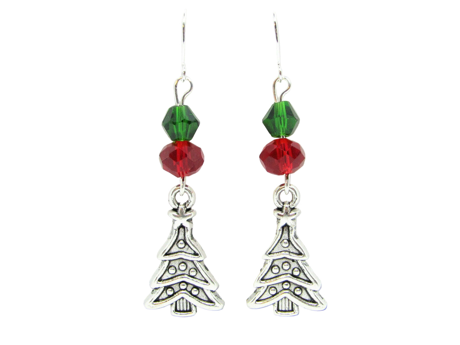 Christmas Tree Dangle Earrings 