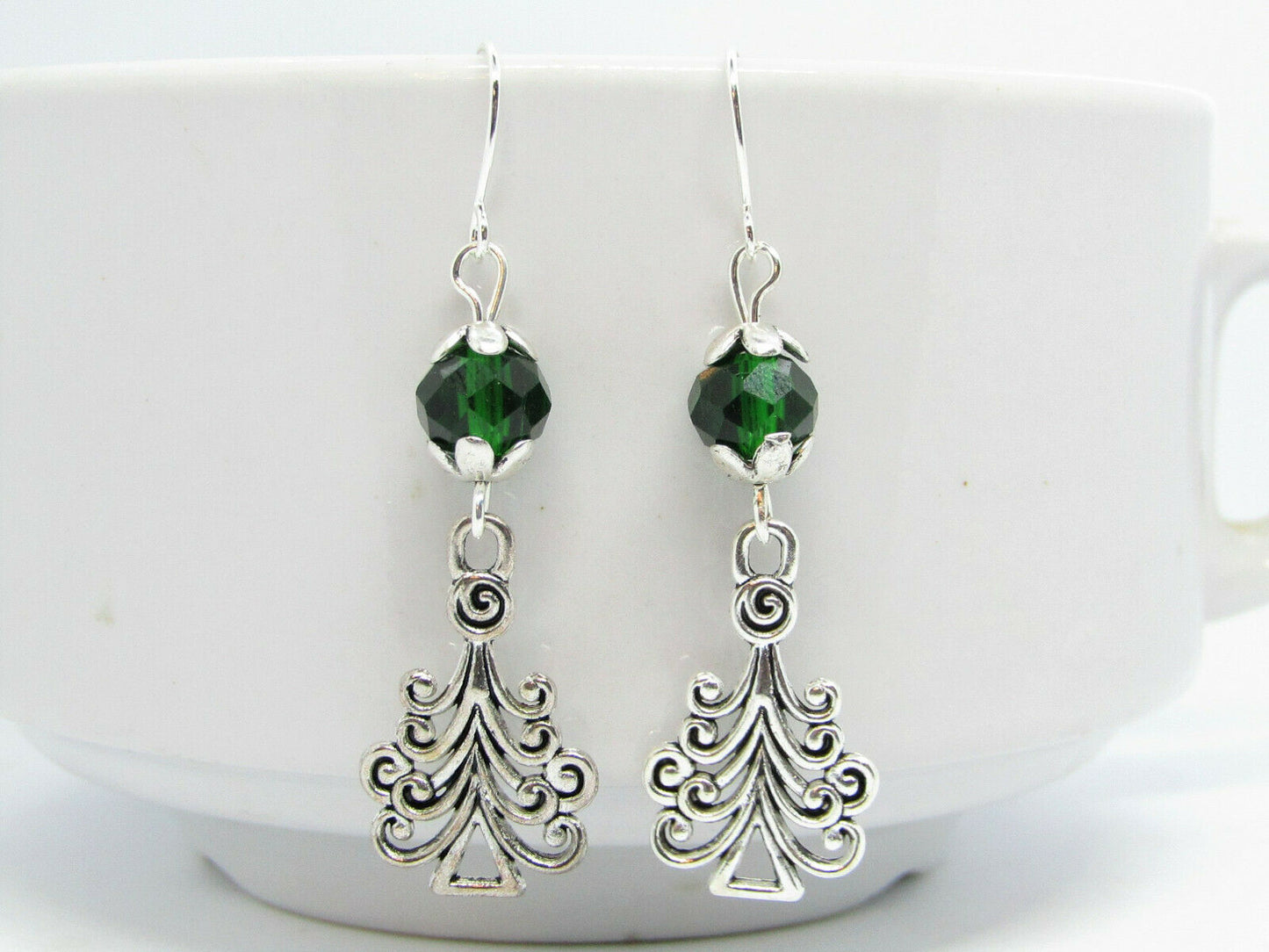 Christmas Tree Drop Earrings 