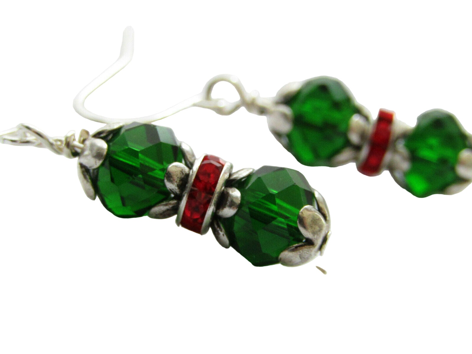 Christmas Green Crystal Earrings